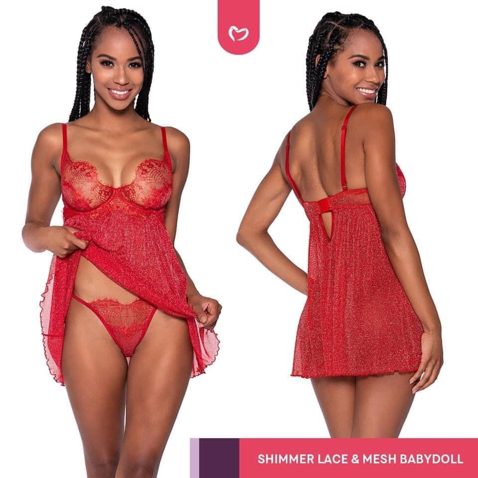Sparkling Red Babydoll Small LAST CHANCE